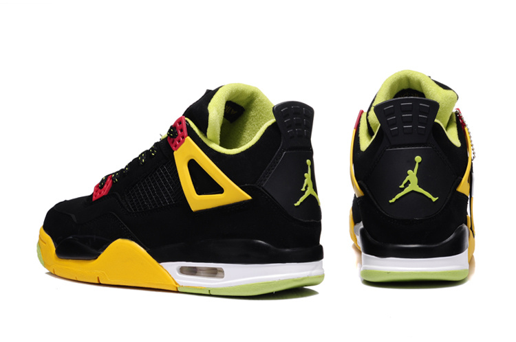 New Jordan Retro 4 Black Yellow