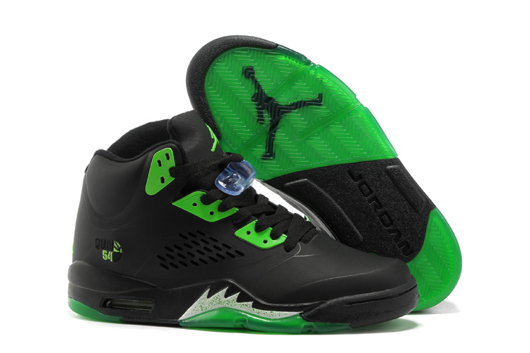 Authentic Jordan Retro 5 Black Green White