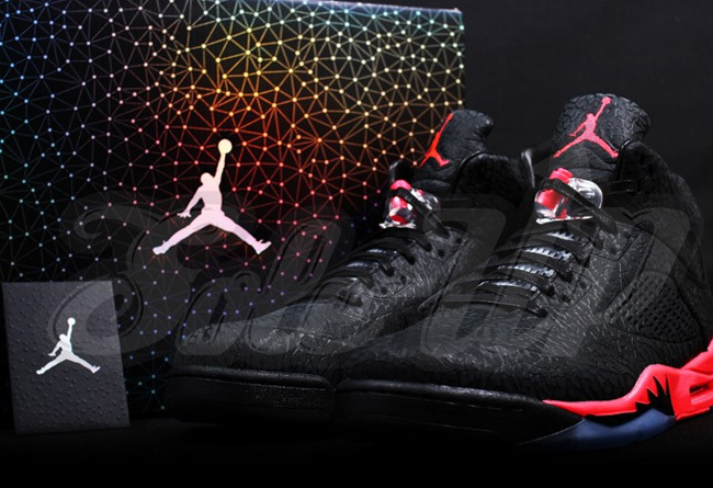 New Air Jordan Retro 5 Black Red Shoes - Click Image to Close