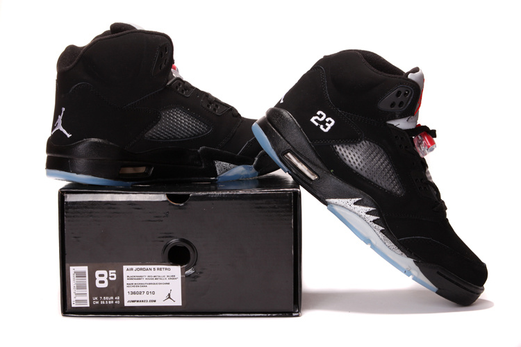 New Jordan Retro 5 Black White - Click Image to Close