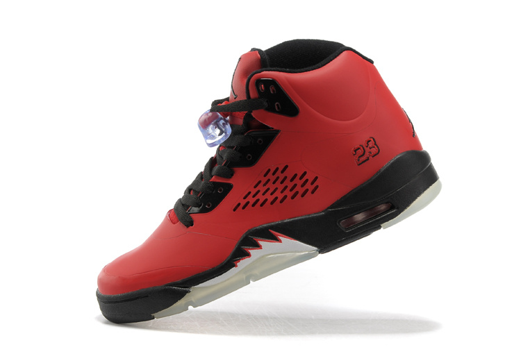 New Jordan Retro 5 Red Black Shoes
