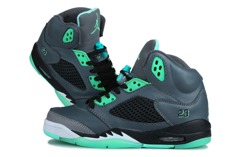 New Air Jordan Retro 5 Grass Green Shoes