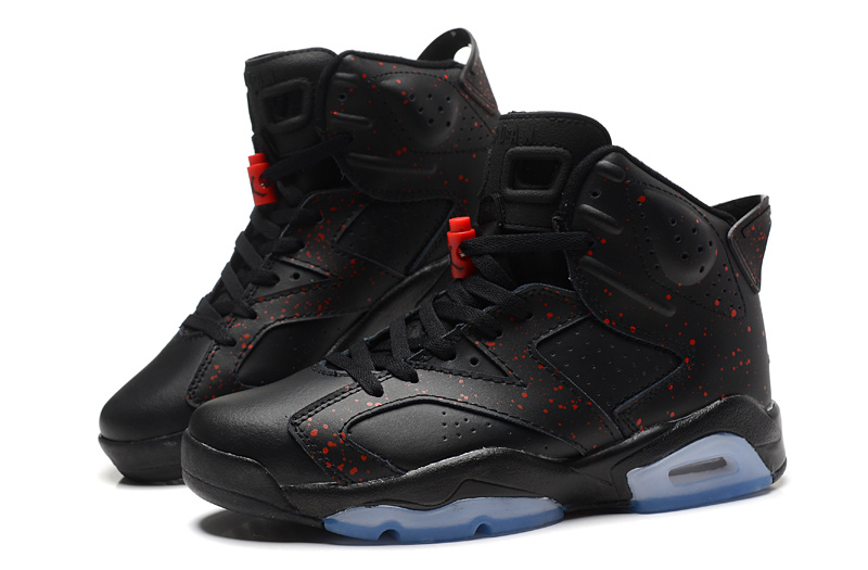 New Air Jordan Retro 6 All Black Shoes - Click Image to Close