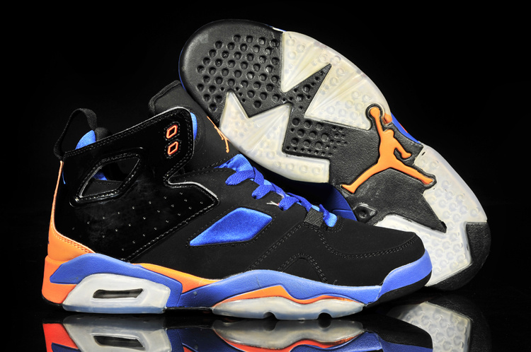 New Air Jordan 6 Black Blue Orange White Shoes - Click Image to Close