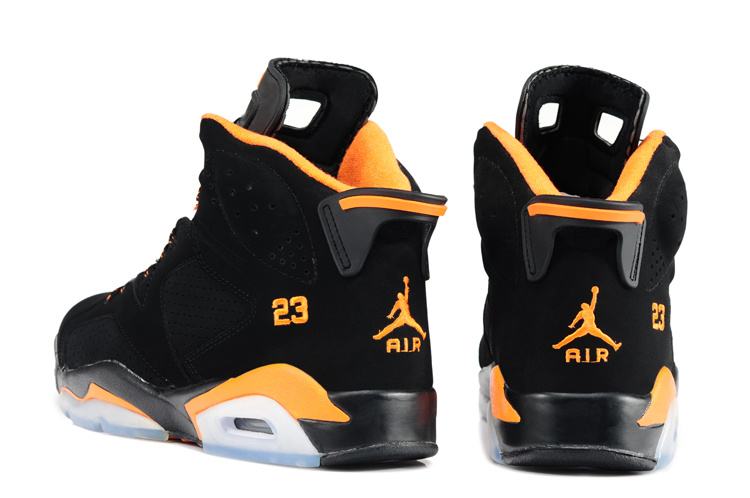 New Air Jordan 6 Black Orange Shoes