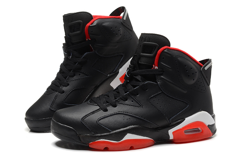 New Air Jordan Retro 6 Black Red Shoes
