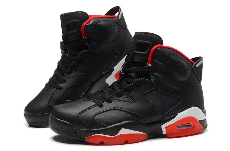 New Air Jordan 6 Black Red Shoes