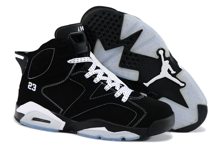 New Air Jordan 6 Black White Shoes - Click Image to Close