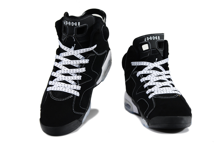 New Air Jordan 6 Black White Shoes