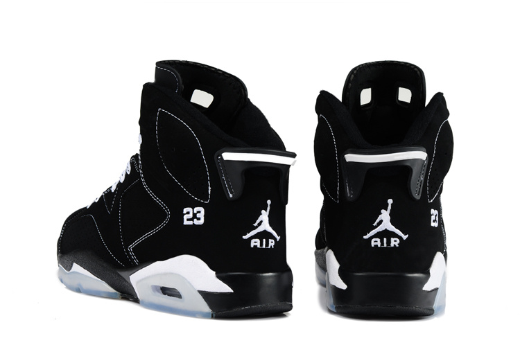 New Air Jordan 6 Black White Shoes