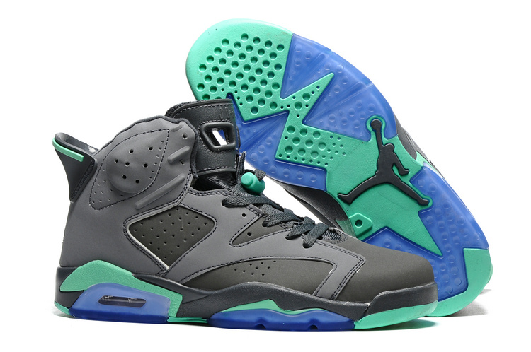 New Air Jordan 6 Green Glow Cement Grey Green Glow - Click Image to Close