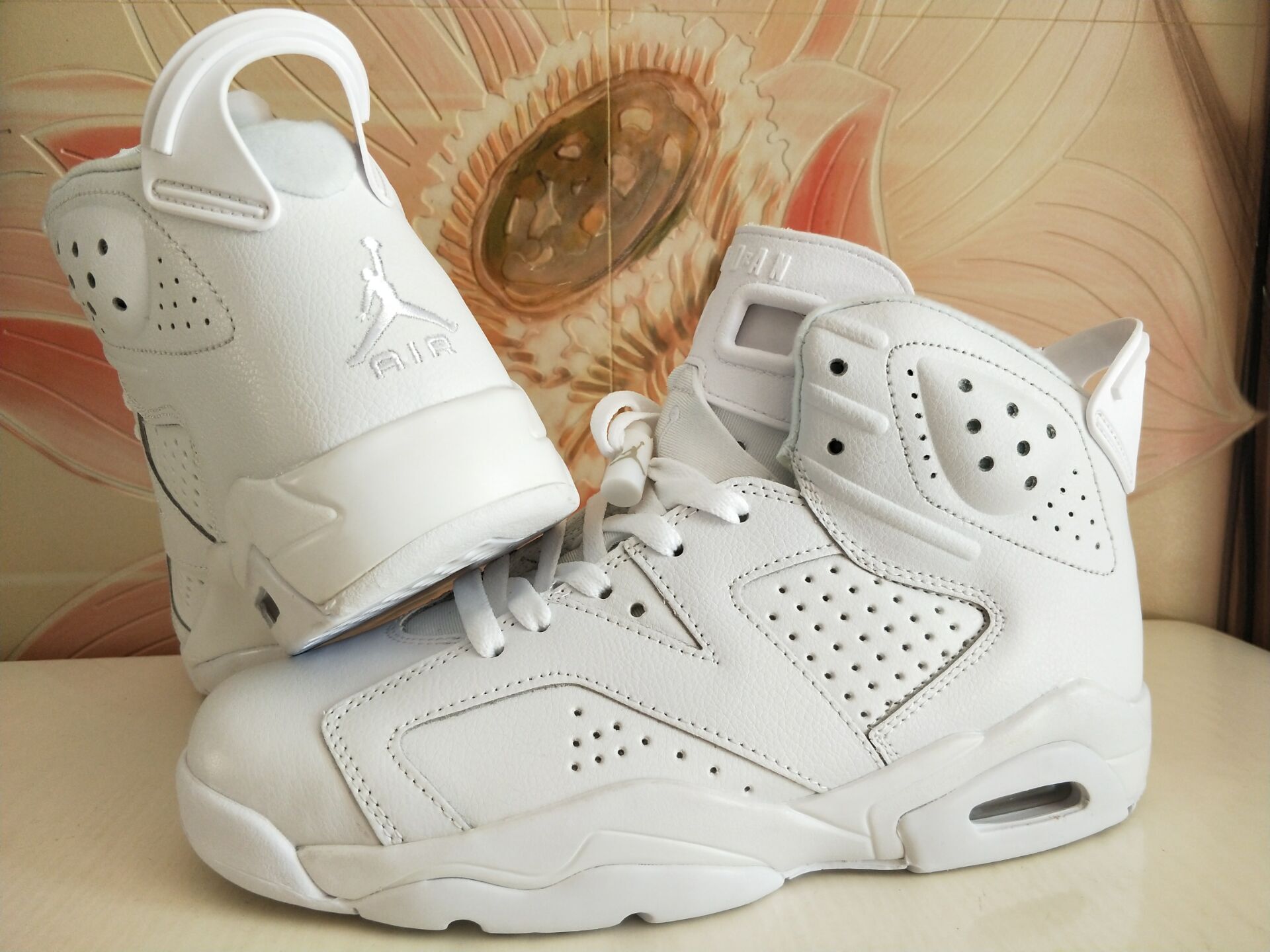 New Air Jordan 6 Retro All White Women Shoes