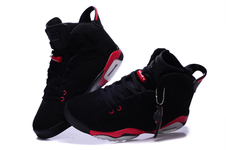 New Air Jordan 6 Retro Black Red Shoes - Click Image to Close