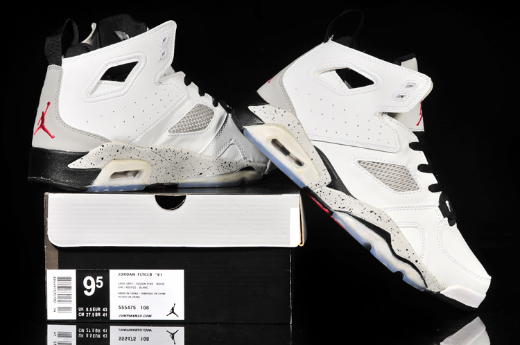 New Air Jordan 6 White Grey Black Shoes - Click Image to Close