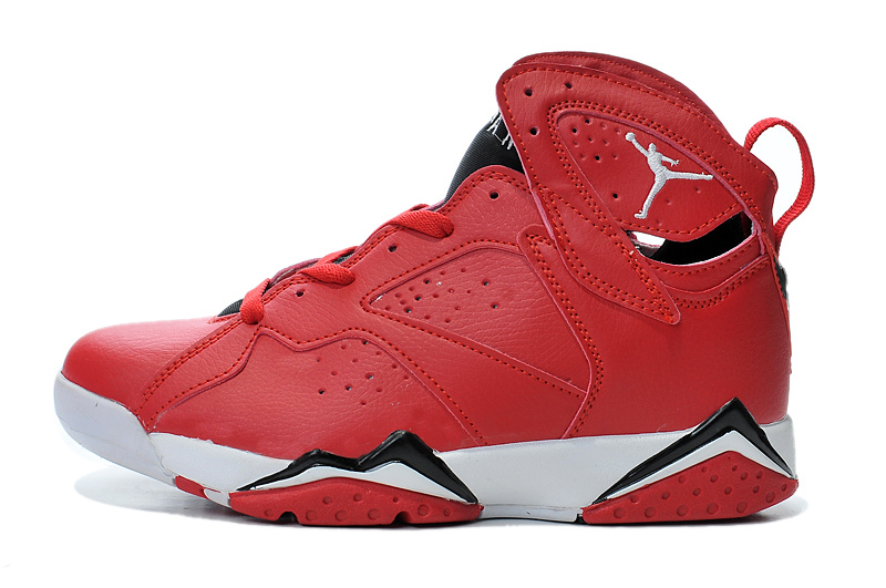 New Air Jordan Retro 7 Red White Black Shoes