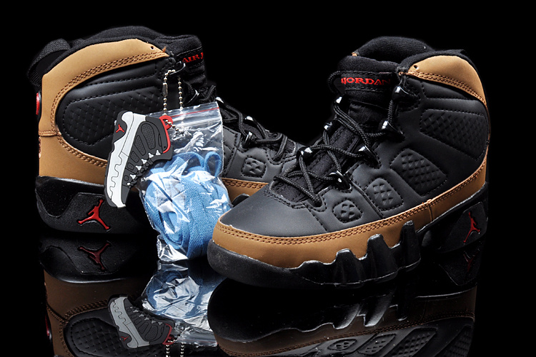 Air Jordan 9 Black Brown For Kids