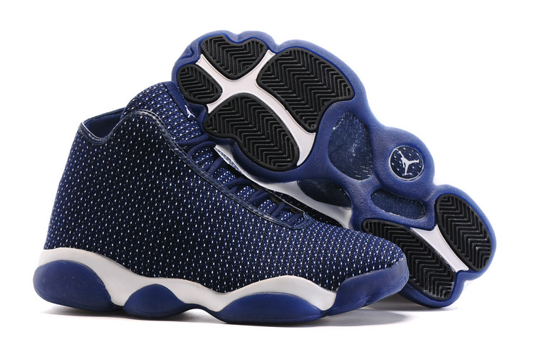 New Air Jordan Horizon Future AJ13 Midnight Navy Pure Platinum White - Click Image to Close