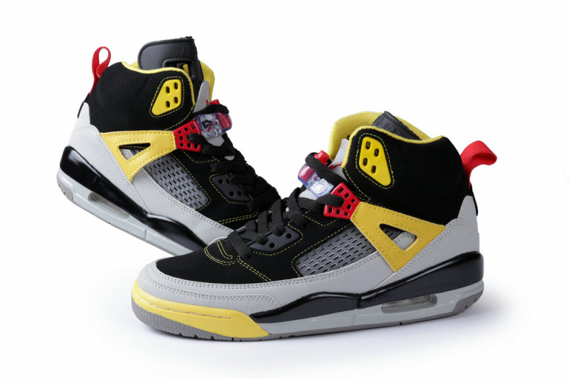 Classic Jordan Spizike Black Grey Yellow Shoes