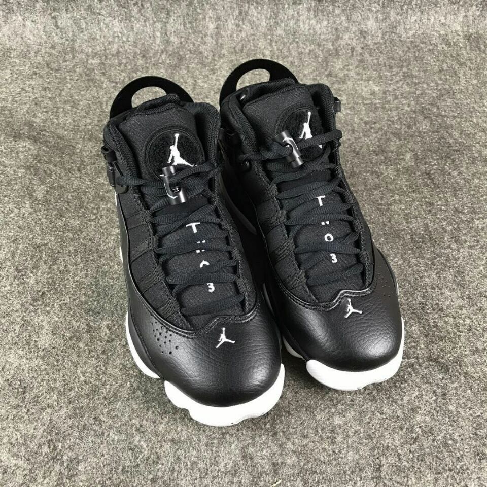 New Air Jordan VI Rings Black White For Women