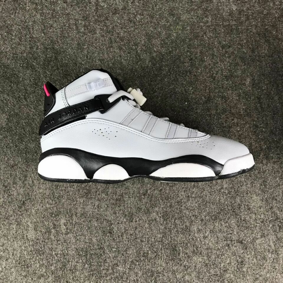 New Air Jordan VI Rings White Black For Women - Click Image to Close