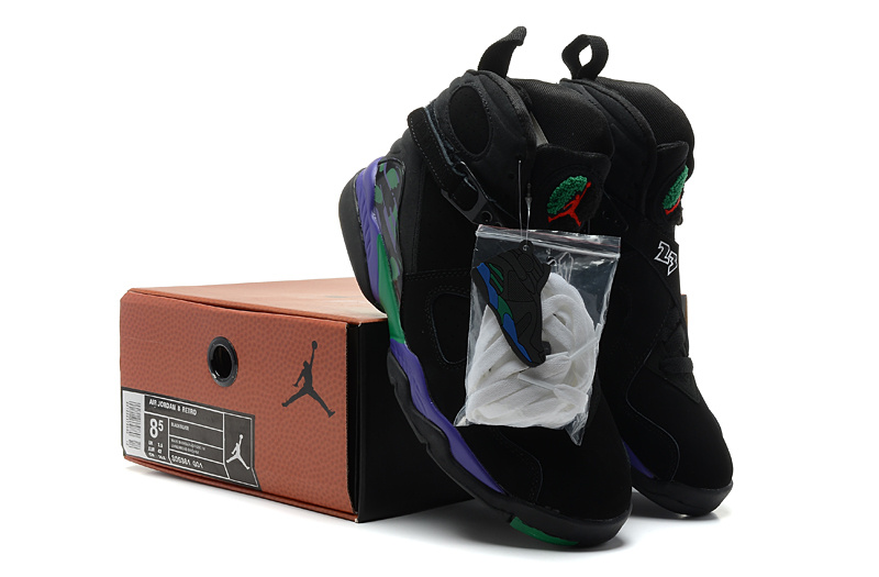New Jordan Retro 8 Black Purple - Click Image to Close