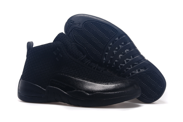 2015 Real All Black Jordan 12 Future Shoes