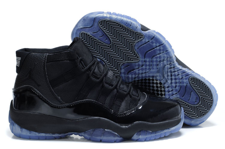 New Jordan 11 Retro Black Blue Shoes - Click Image to Close