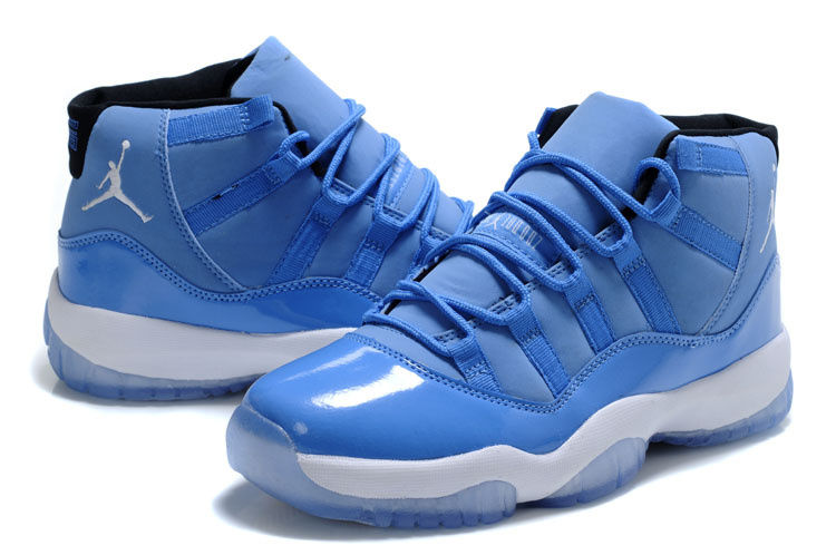 New Jordan 11 Retro Blue White Shoes - Click Image to Close