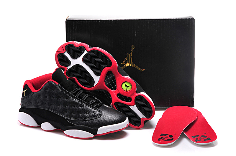 2015 Jordan 13 GS Black Red Shoes For Women