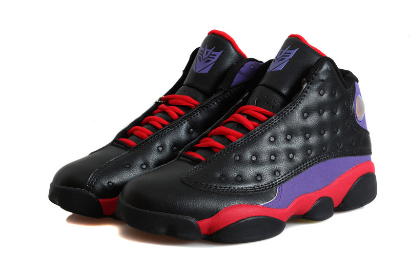 New Jordan 13 Retro Transformer Black Red Blue Shoes - Click Image to Close