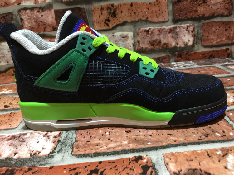 2015 Jordan 4 OG Super Black Green For Women - Click Image to Close