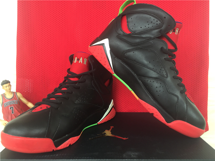 Cheap 2015 Air Jordan 7 Retro Black Red Green - Click Image to Close