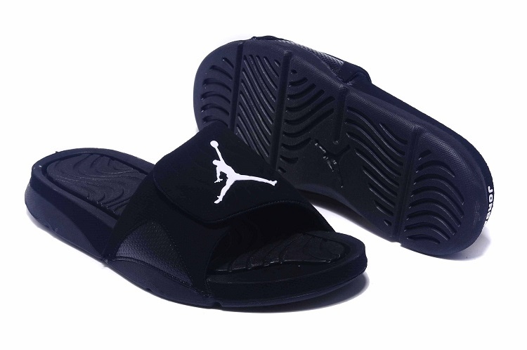 New Jordan Hydro IV Retro All Black Sandals - Click Image to Close