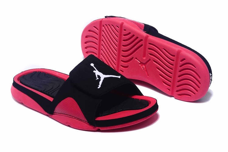 New Jordan Hydro IV Retro Black Red Sandals - Click Image to Close