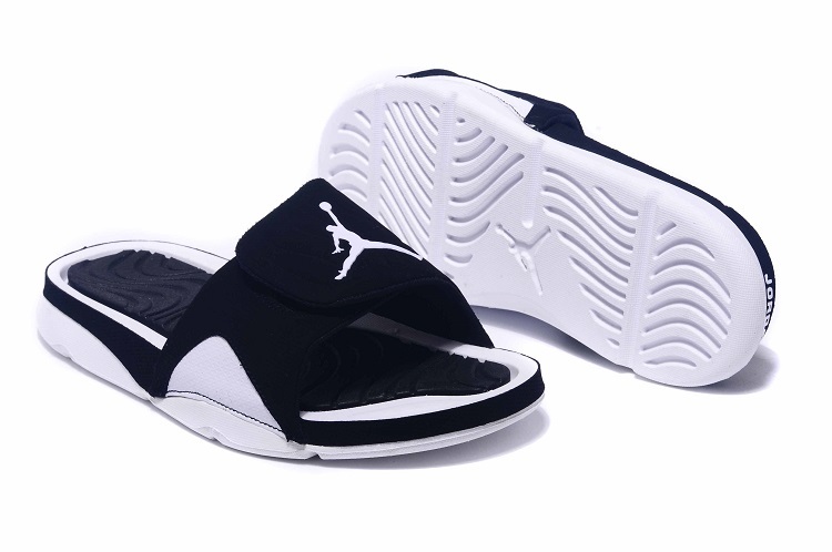 New Jordan Hydro IV Retro Black White Sandals