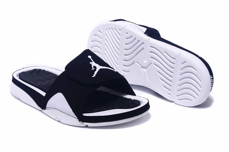 New Jordan Hydro IV Retro Black White Sandals - Click Image to Close