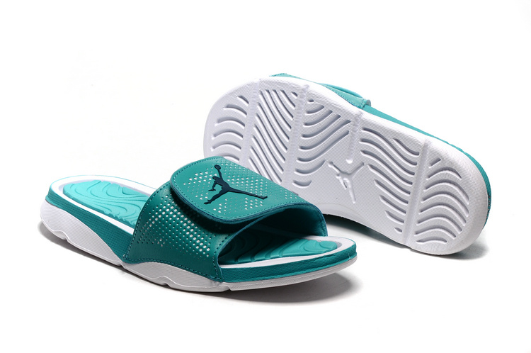 New Jordan Hydro V Retro Mint Green White Sandals - Click Image to Close