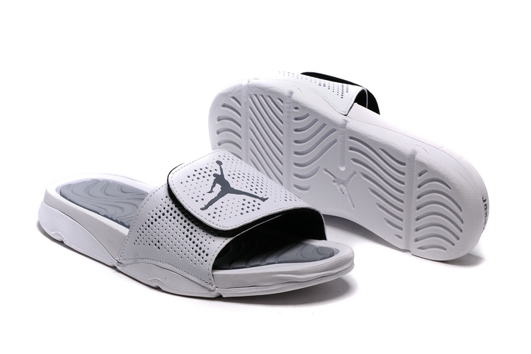 New Jordan Hydro V Retro White Silver Sandals