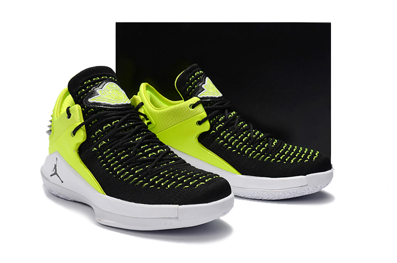 New Men Air Jordan XXXII Black Fluorscent Green Shoes