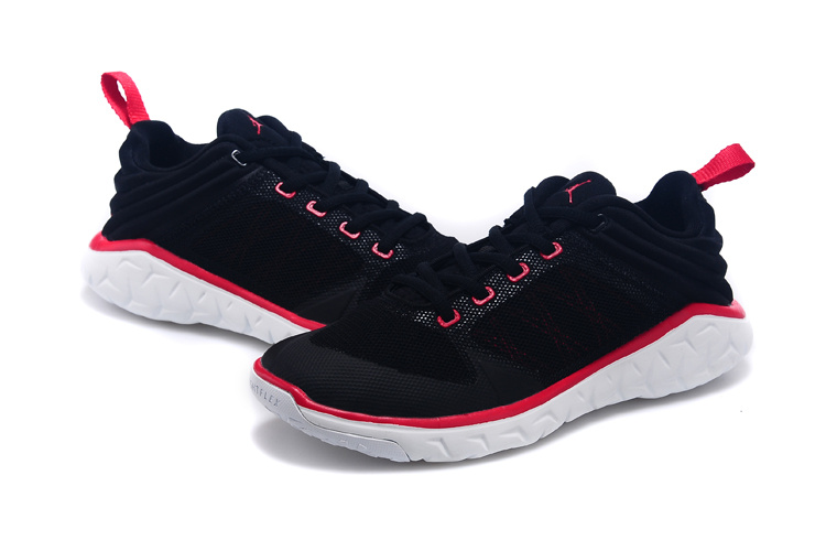 2015 Women Jordan Running Shoes Black Red White - Click Image to Close