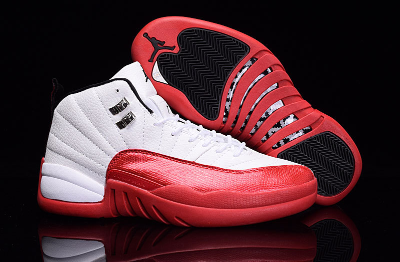 Newest Air Jordan 12 Cherry White Varsity Red Black Sale