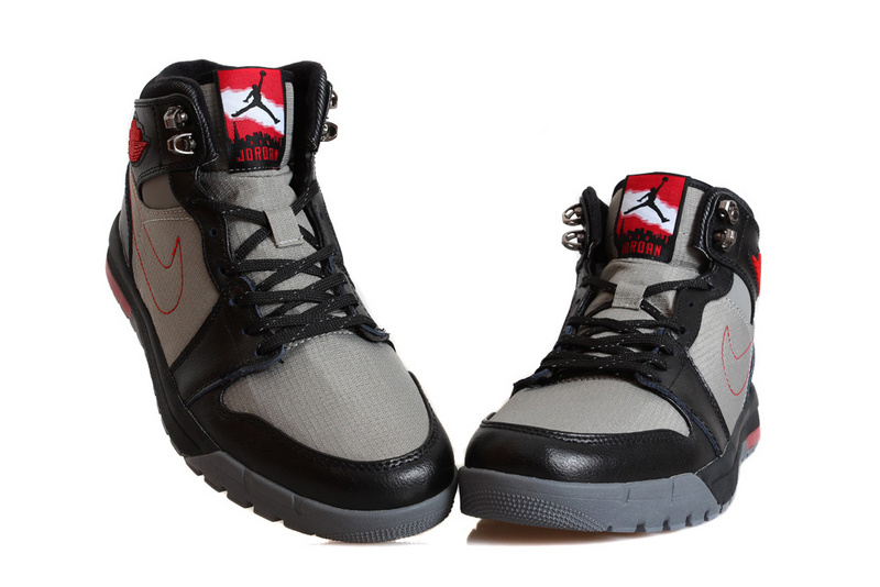 Nike Jordan 1 Trek Black Grey Red Climbing Shoes