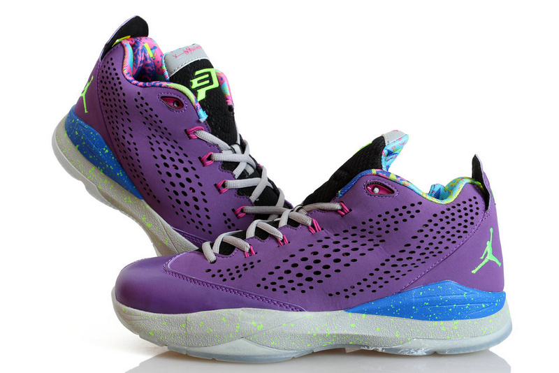 Nike Jordan CP3 7 Purple Blue White Shoes - Click Image to Close