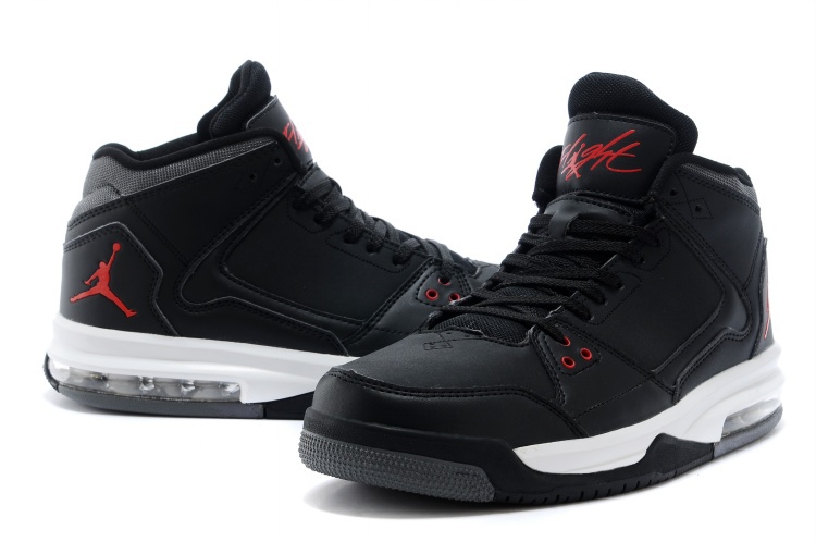 Nike Jordan Flight Origin Black White Red Basketball Shoes