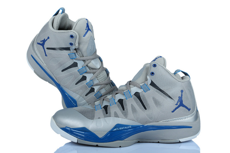 Nike Jordan Griffin Supper Fly 2 Grey Silver Blue Basketball Shoes