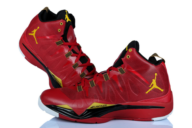 Nike Jordan Griffin Supper Fly 2 Red Yellow Black Basketball Shoes