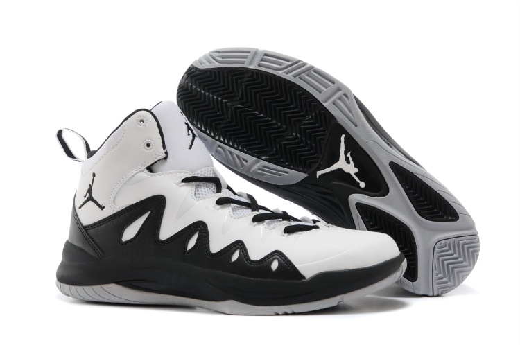 Nike Jordan Prime Mania X White Black Basketball Shoes - Click Image to Close