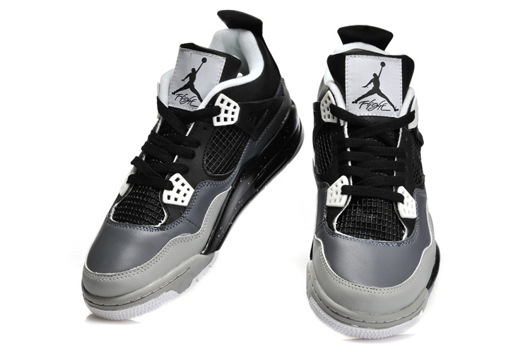 2013 Jordan 4 Retro Black Grey Shoes