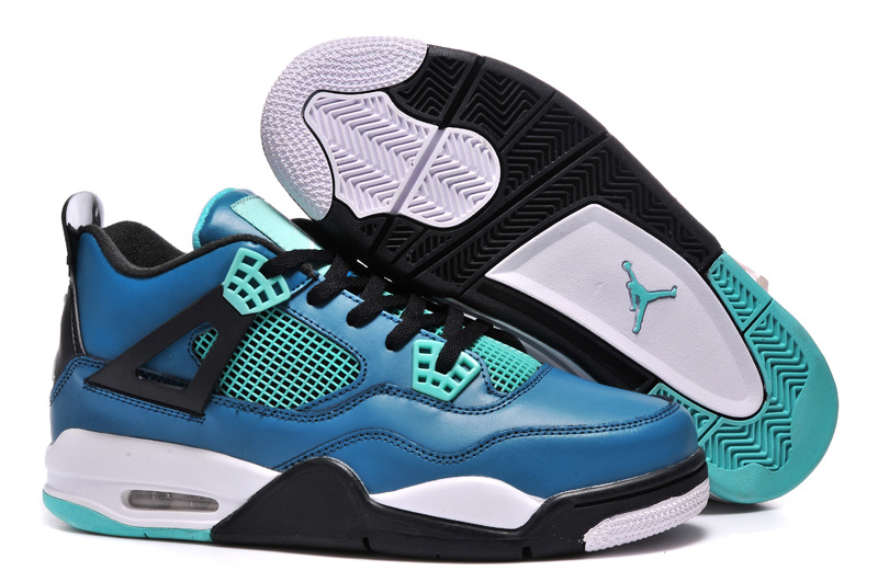 Online Air Jordan 4 Teaser Teal Black White 2015