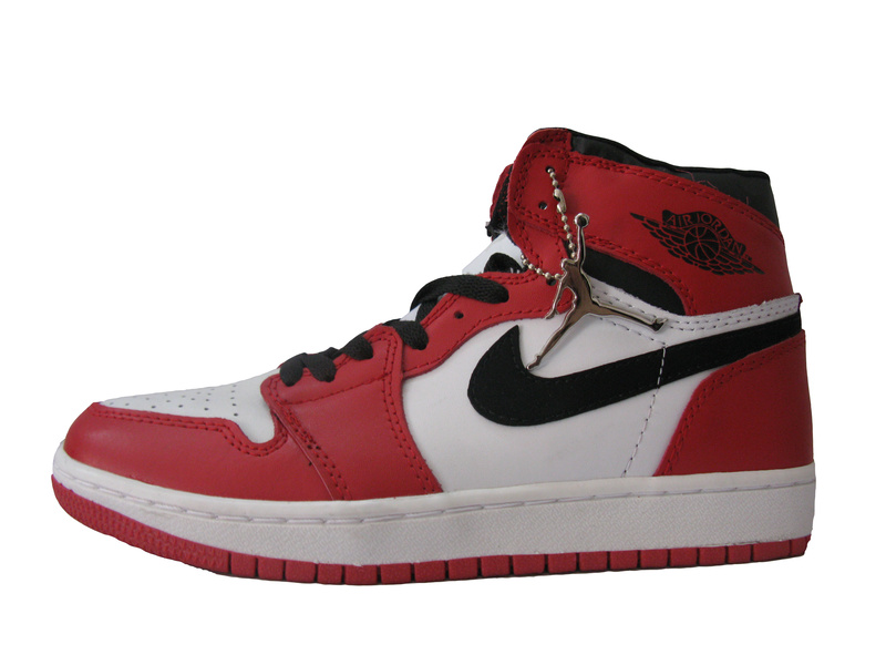 Cheap Real Jordan 1 Red White Black Shoes - Click Image to Close